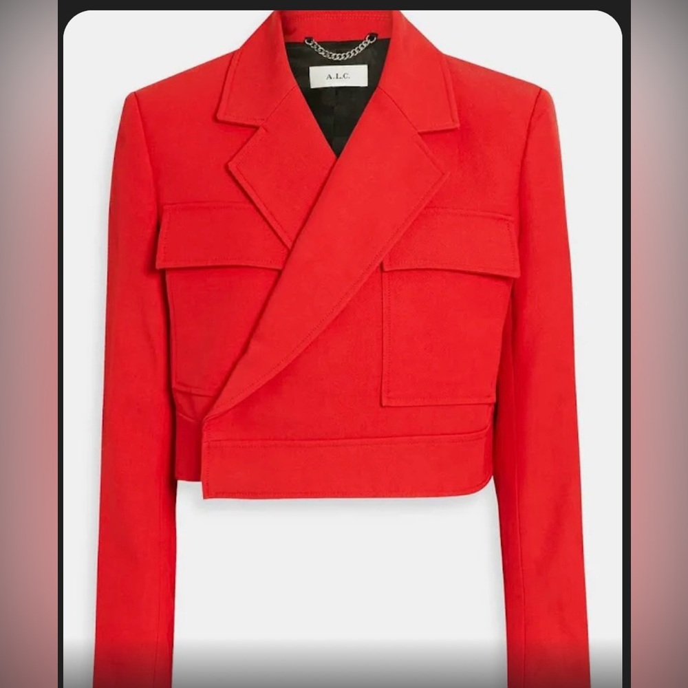 ALC Reese cropped twill jacket, size 0, like new